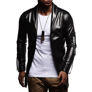 New Elastic Leather Men's Jackets