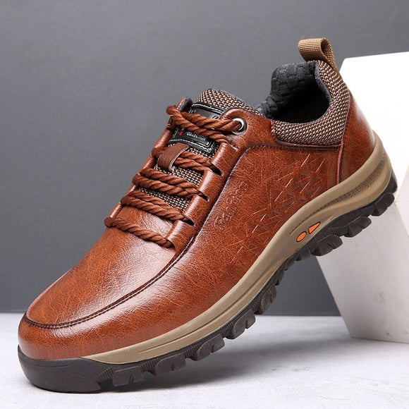 Men Genuine Leather Safety Work Shoes
