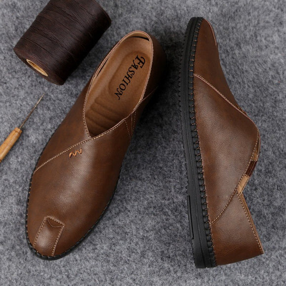 New Fashion Genuine Leather Men Casual Shoes
