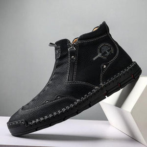 Fashion Men's Leather Non-Slip Walking Ankle Boots