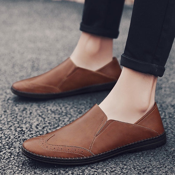 New Fashion Mens Genuine Leather Boat Shoes