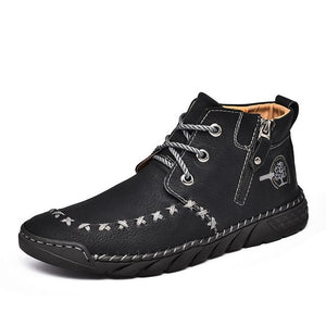Yokest New Mens Microfiber Leather Ankle Boots
