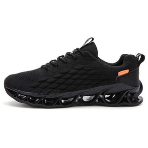 Men's Lace Up Breathable Mesh Wave Sole Sneakers