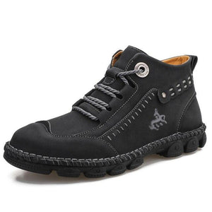 New Microfiber Mens Motorcycle Outdoor Ankle Boots