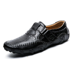 Men's Leather Flats Driving Loafers Shoes
