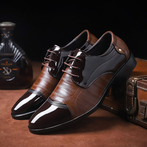 Men's Shoes - Casual Men's Comfortable Luxury Soft Leather Oxford Business Dress Shoes