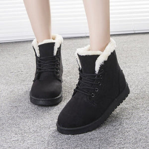 Classic Warm Fur Womens Ankle Boots