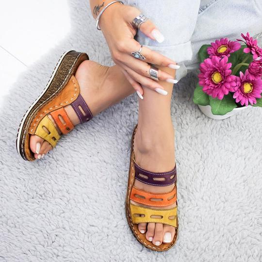 Fashion Platform Wedge Slides Sandals