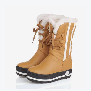 Women Winter Warm Plush Platform Snow Boots