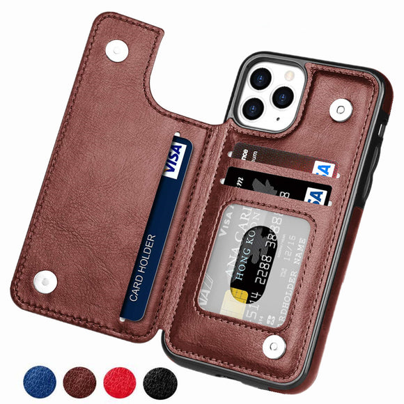 Luxury Retro Leather Card Slot Holder Business Cover Case For iPhone 12 Pro MAX(Buy 2 Get 10% OFF, 3 Get 15% OFF, 4 Get 20% OFF)