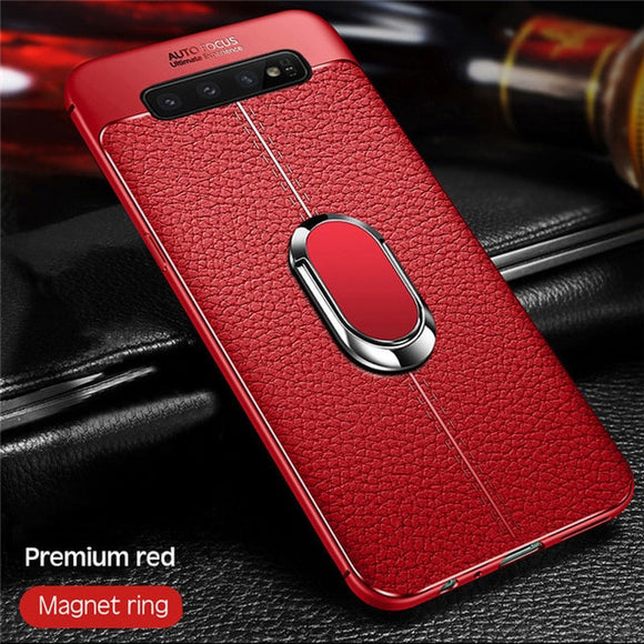 Luxury Shockproof Ultra Thin Soft Silicon Anti-knock Phone Case + Strap +Holder For Samsung Note10 Note10 Plus S10 S10Plus S10E Note 9/8 S9 S8/Plus