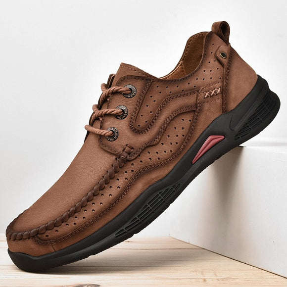 2021 New Men's Genuine Leather Comfy Casual Shoe