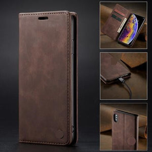 Case & Strap - Luxury Flip Retro Leather Card Holder Flip Case For iPhone 11/11pro/11 pro max/X/XR/XS Max 8 7 6 6s Plus