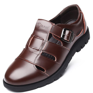 Summer Mature Leather Men Sandals