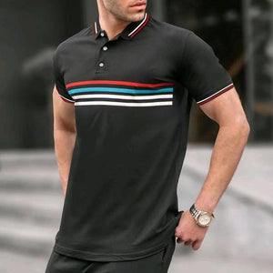 Men's Stripe Breathable Polo