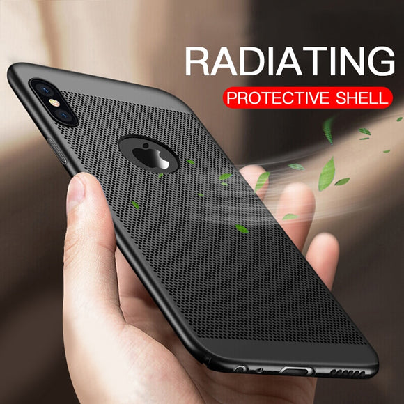 Hard PC Matte Full Cover Heat Dissipation Case For iPhone