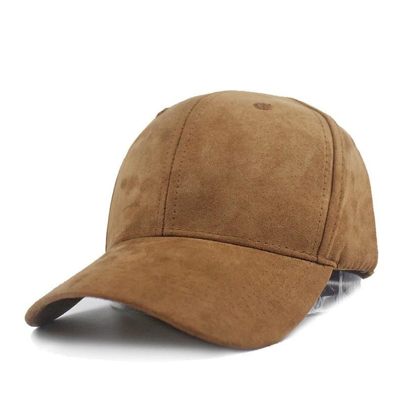 Fashion Man Adjustable Soft Suede Baseball Cap Casual Solid color Hat