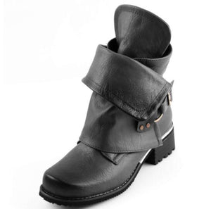 Women's Vintage Combat Punk Ankle Boots