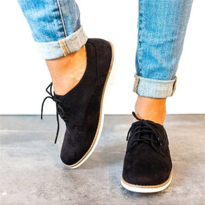 Women Flats Lace-Up Casual Shoes