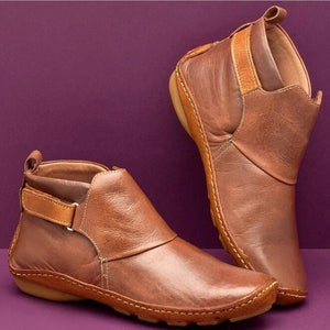 Women Flats Shoes Vintage Ankle Boots