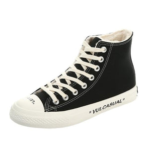 Women's Shoes - Fashion Skateboard Style High-Top Sneakers