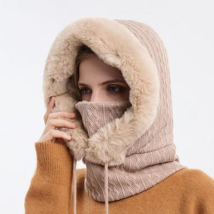 Women Cashmere Pullover Knitted Hat