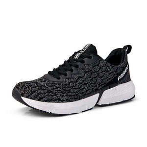Spring Casual Breathable No-slip Male Flyknit Lace Up Men Shoes Sneakers